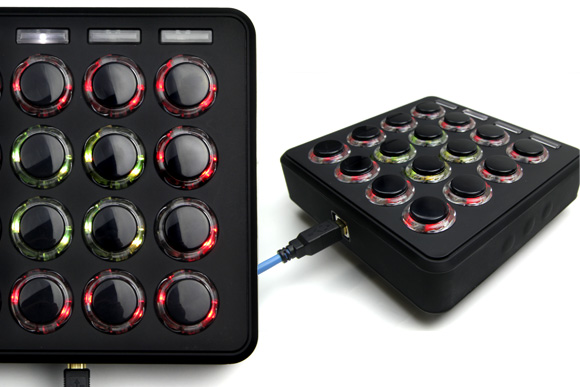 DJ Techtools Midi Fighter 3D アーケードボタンと傾きセンサー搭載の 