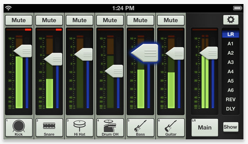 Mackie DL1608の最新ソフトウェア、そして外部iOS機器からのリモコン