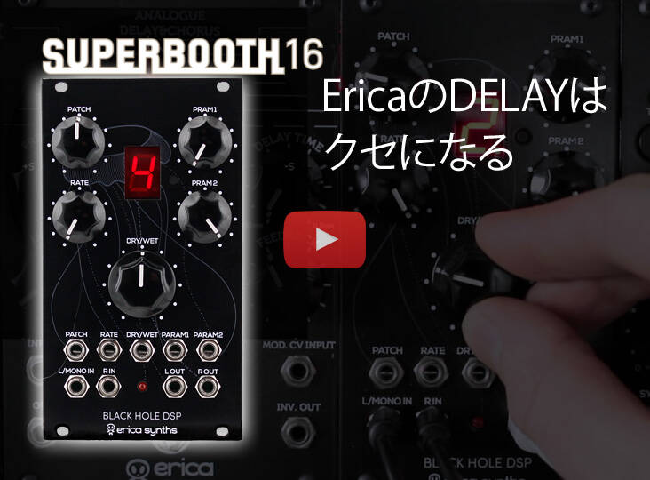 Erica Synthsからユーロラック型エフェクターBlack Hole DSP登場