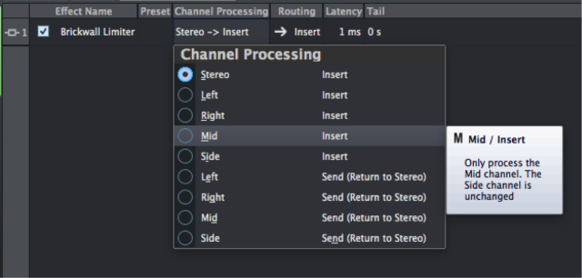 Clip, track and output effects
