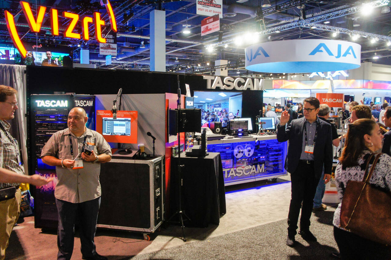 NAB2018 TASCAMブースの全景