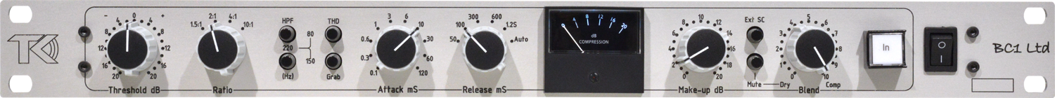 TK Audio BC1 ltd バスコンプレッサー国内正規品・限定100台生産 TK audio BC1Ltd 新発売！ドラムに最適なGrab機能を搭載したバス