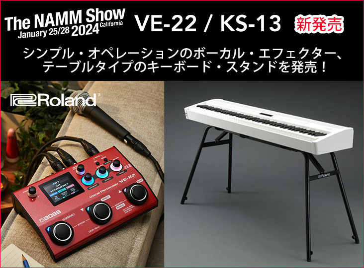 Rolandがボーカル・エフェクターVE-22、キャリング・バッグCB-VE22